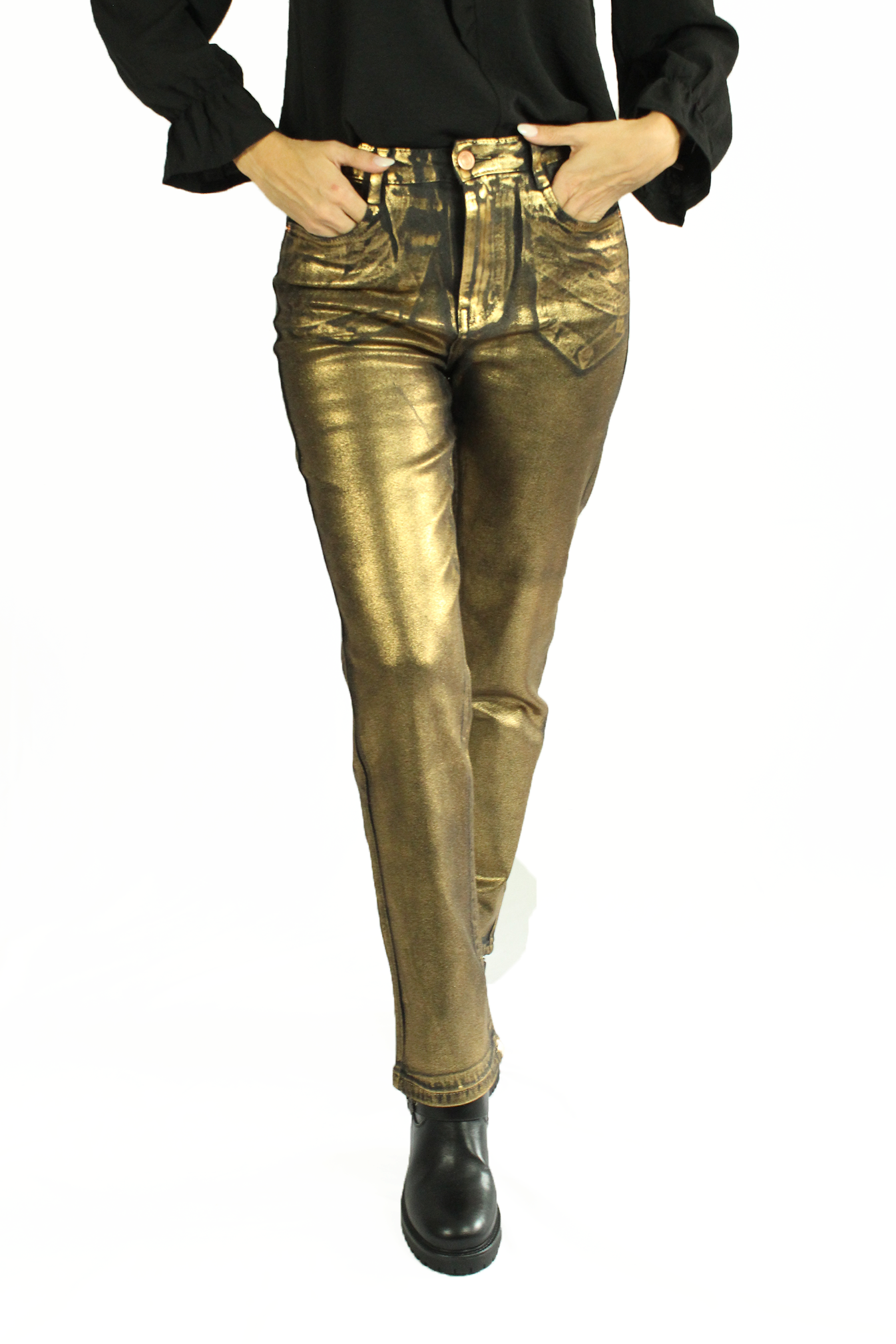 PANTALON MIRTA DORADO