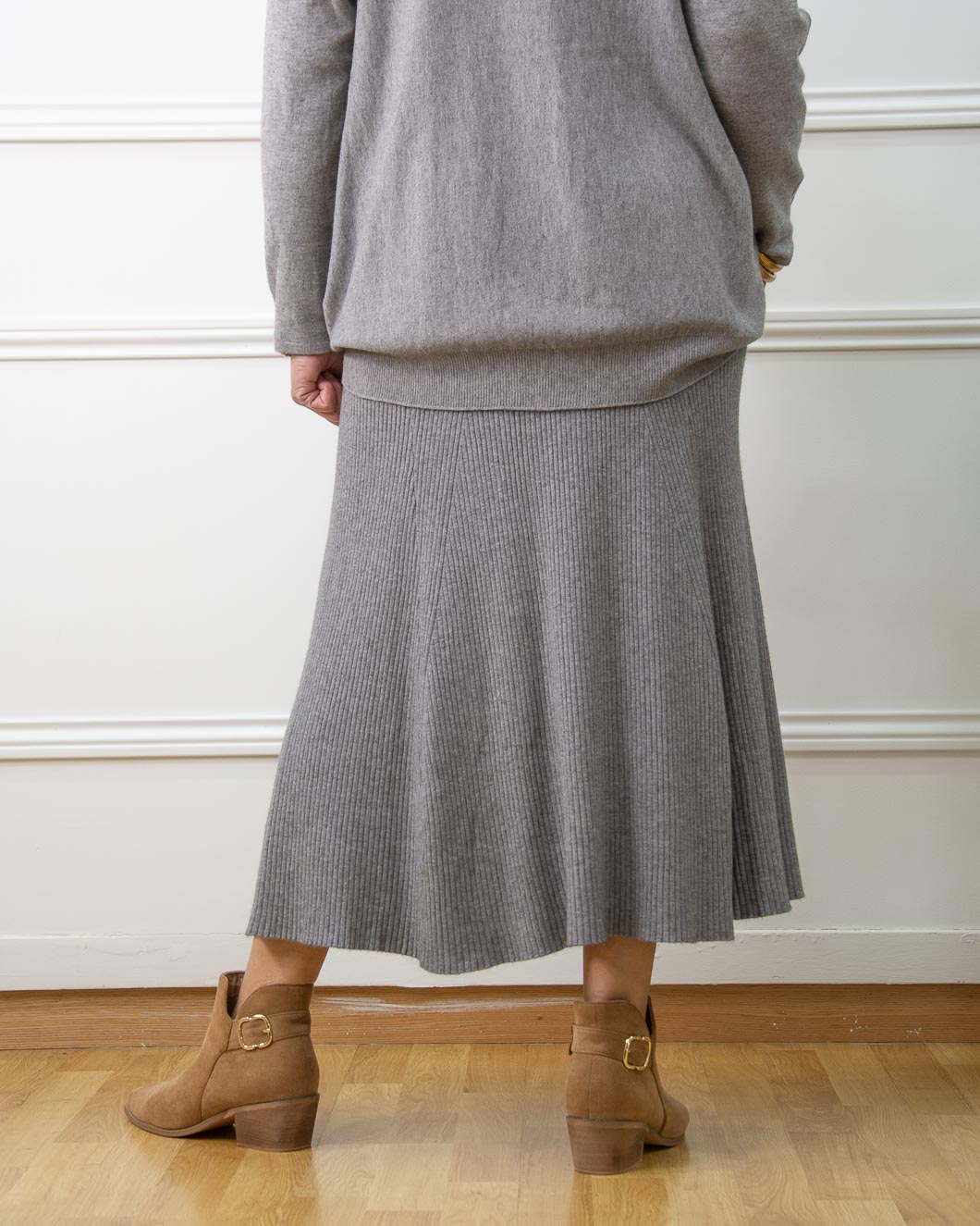 FALDA CLAUDIA GRIS