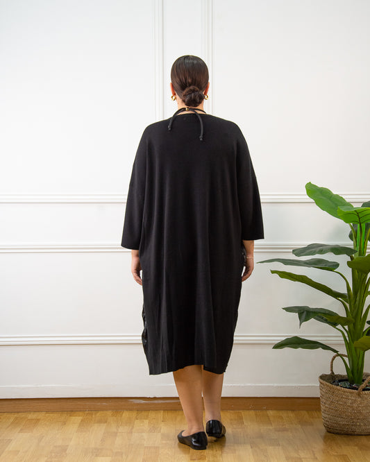 VESTIDO PLISADO NEGRO