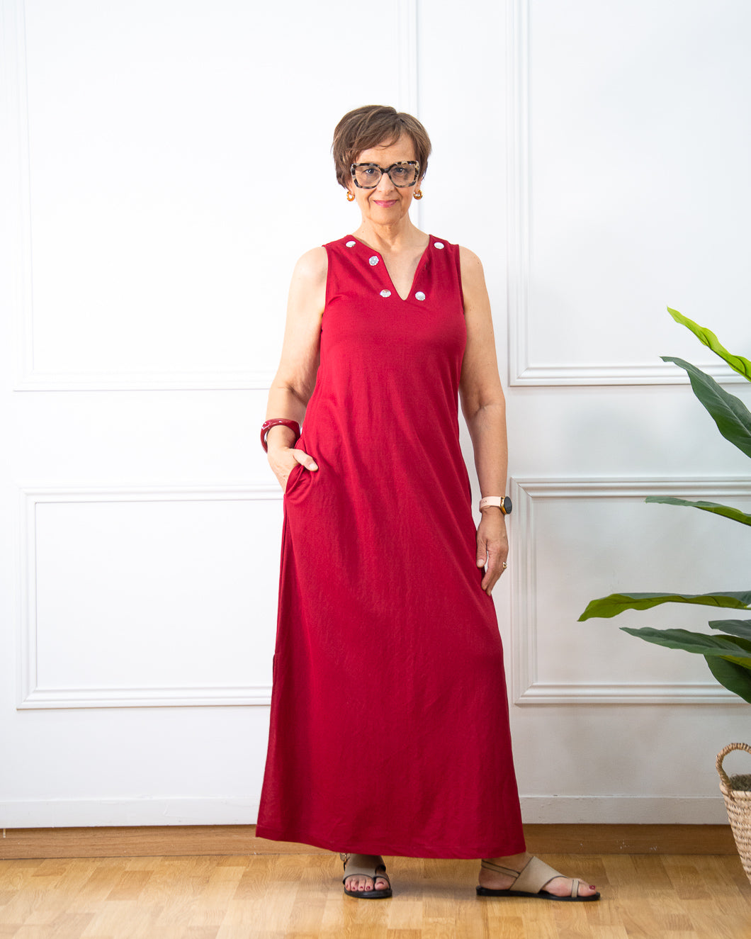 VESTIDO OLAYA FRESA