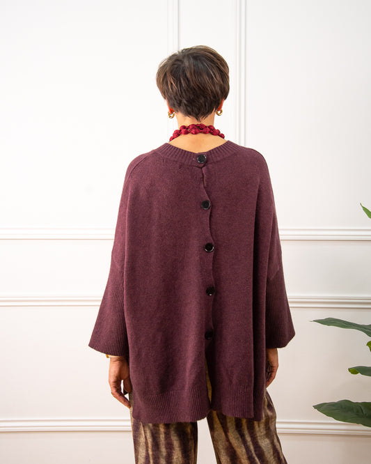 JERSEY BOTONES BERENJENA