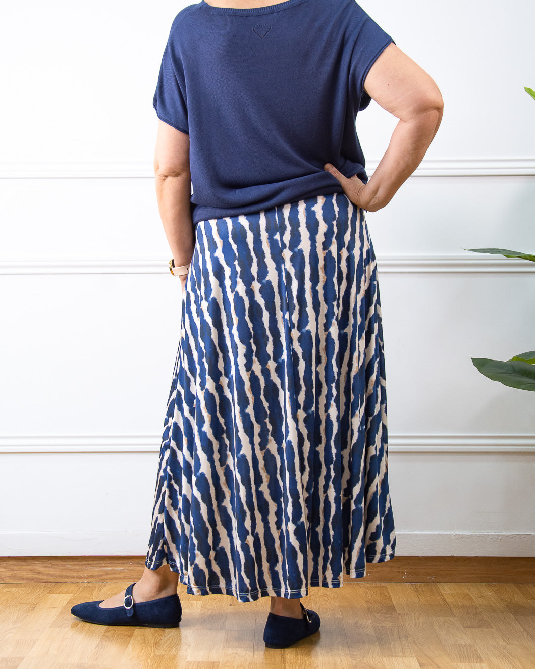 FALDA AMELIA AZUL MARINO