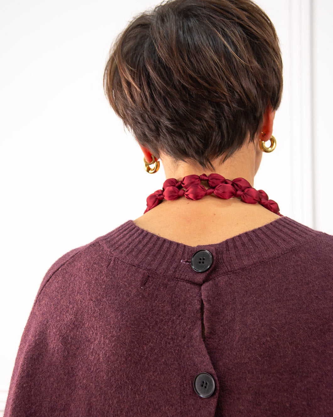 JERSEY BOTONES BERENJENA