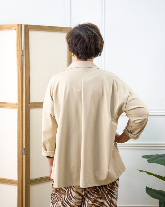 CHAQUETA BLAZER BEIGE
