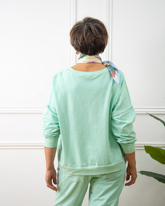 SUDADERA SOHO VERDE AGUA