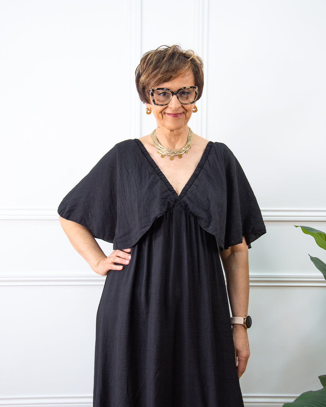 VESTIDO MARIPOSA NEGRO
