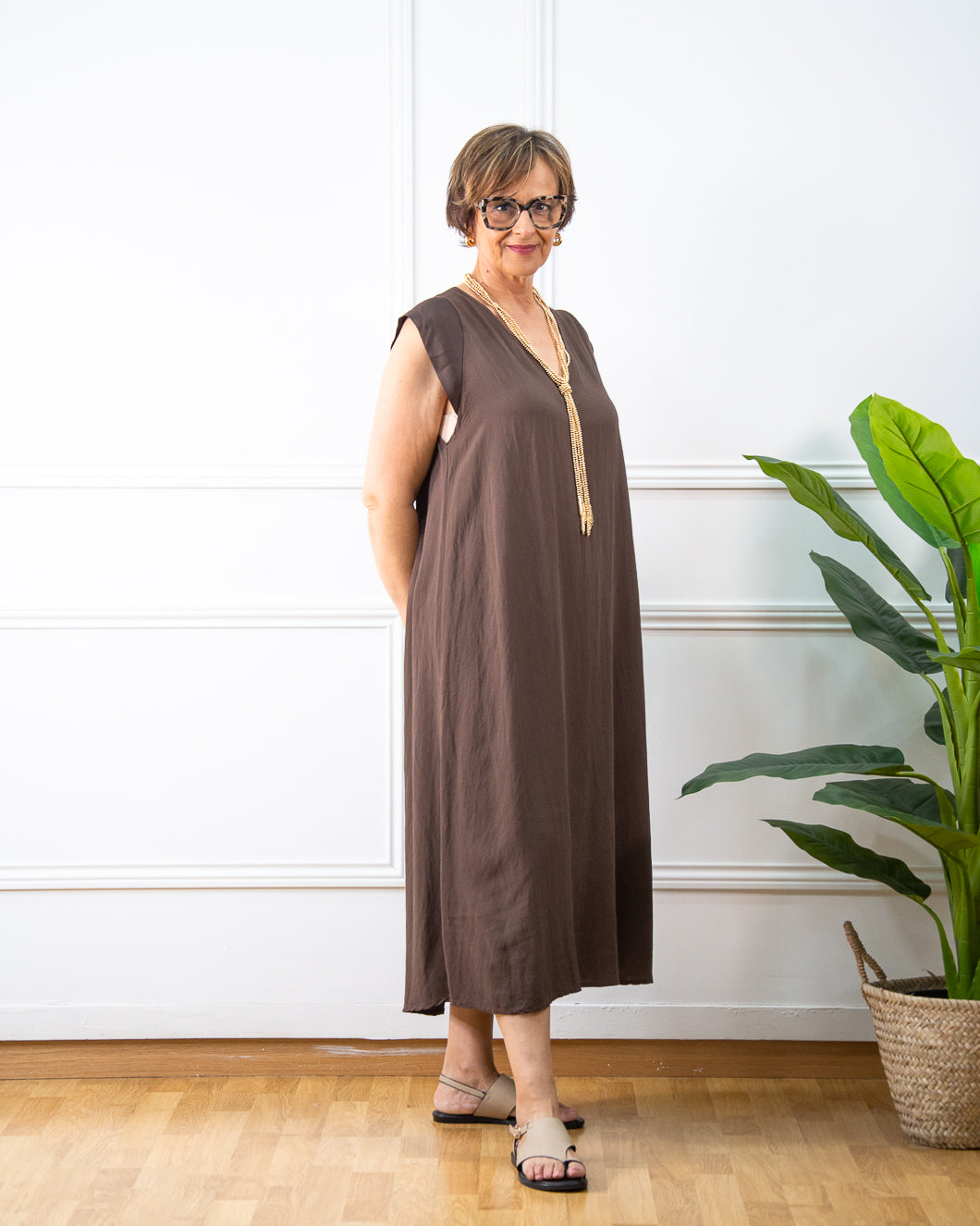 VESTIDO GABY MARRÓN