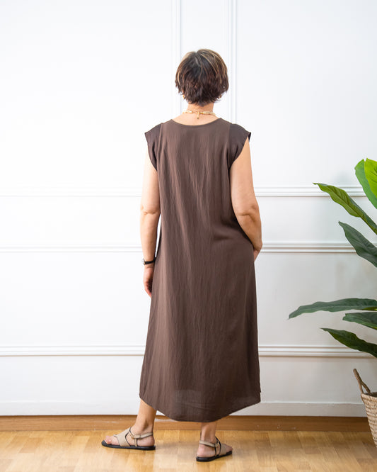 VESTIDO GABY MARRÓN