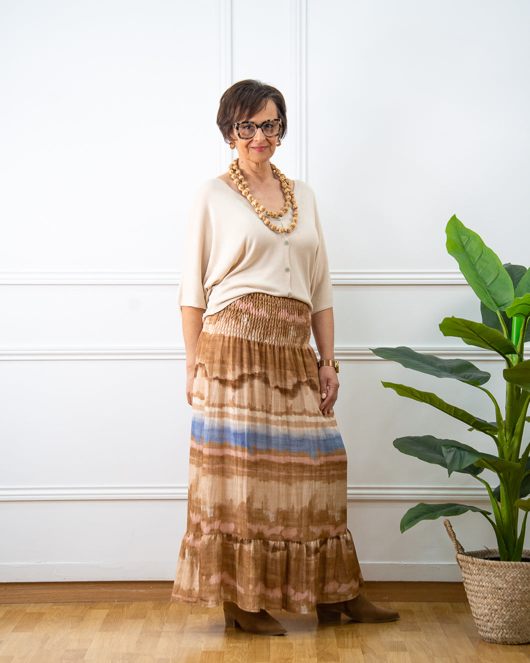 FALDA PAISAJE CAMEL