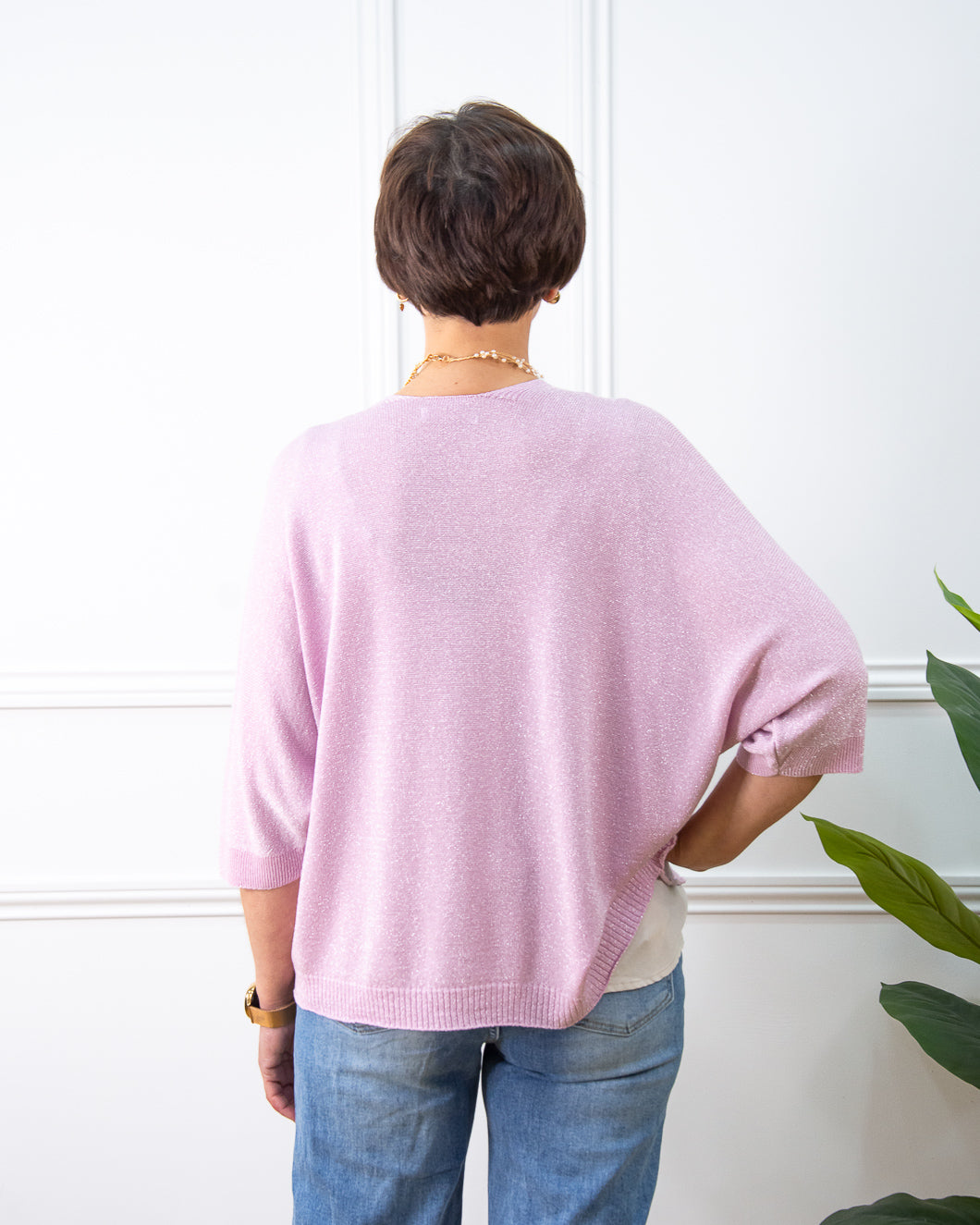 CHAQUETA LÚREX LILA