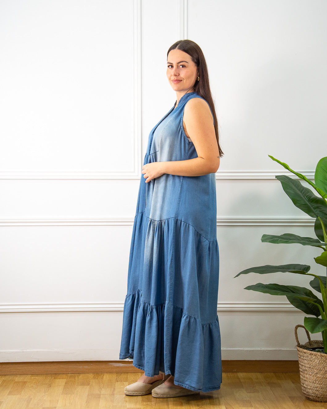 VESTIDO TENCEL SIN MANGAS