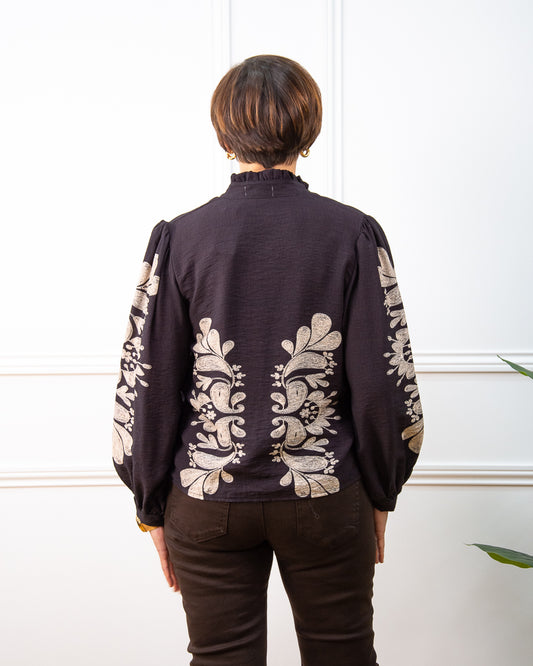 BLUSA PRAGA CHOCOLATE