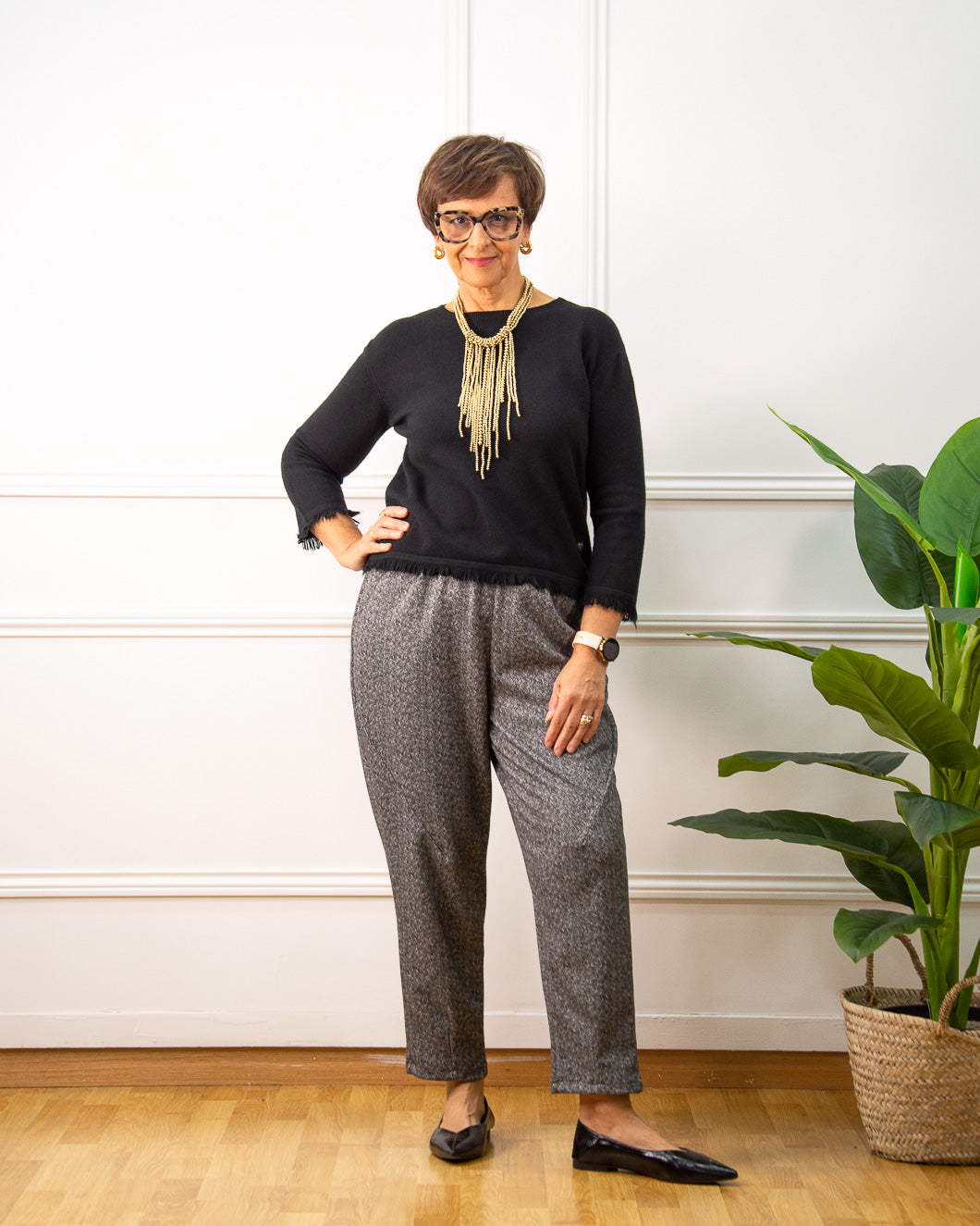 JERSEY MINIFLECOS NEGRO