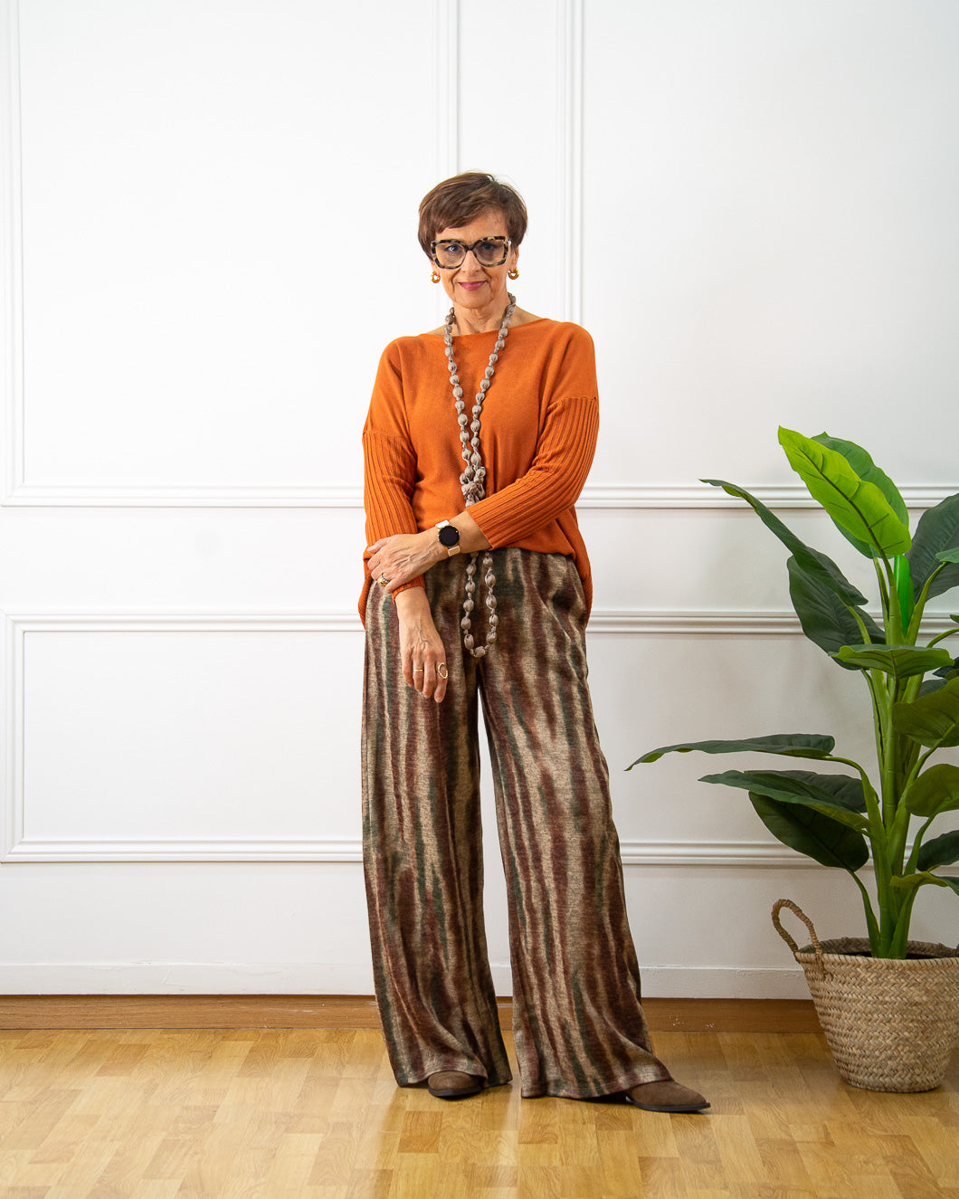 PANTALÓN ZEBRA MARRÓN