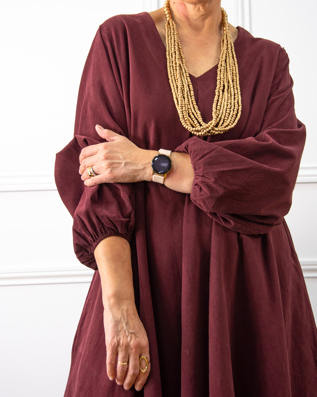 VESTIDO PANA GRANATE