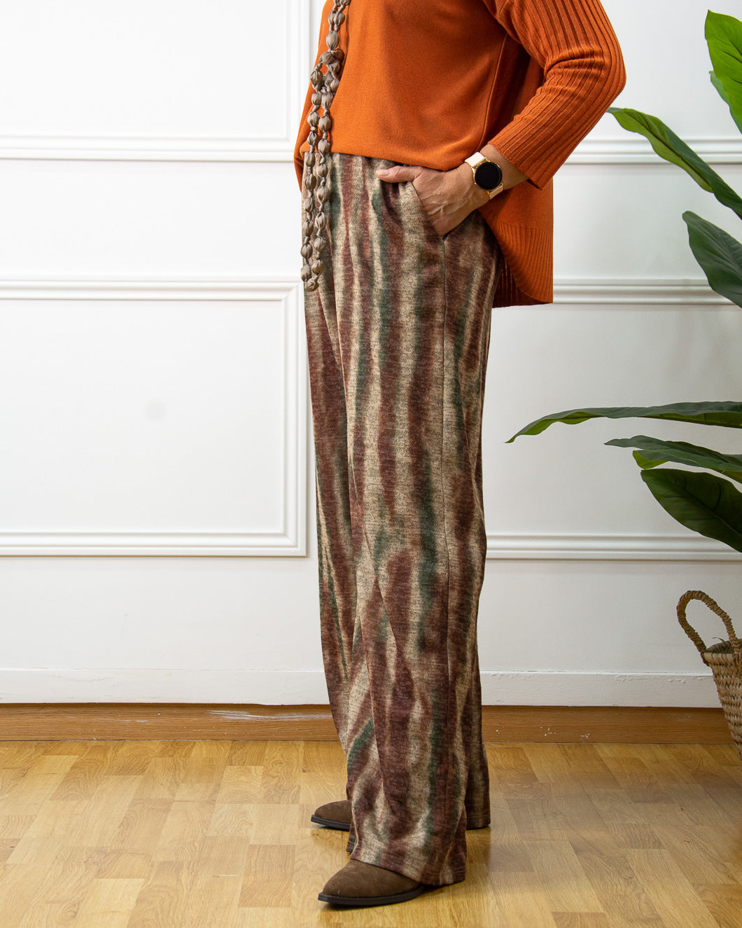PANTALÓN ZEBRA MARRÓN