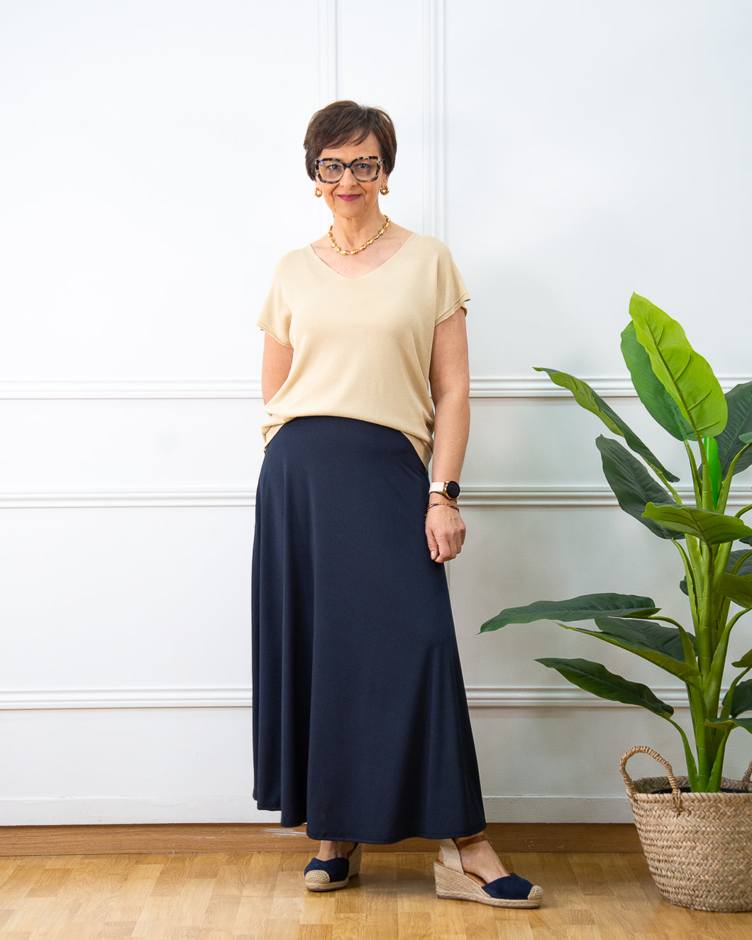 FALDA LOLA AZUL MARINO