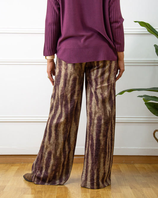 PANTALÓN ZEBRA GRANATE