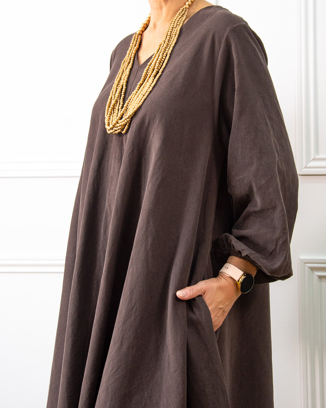 VESTIDO PANA MARRÓN