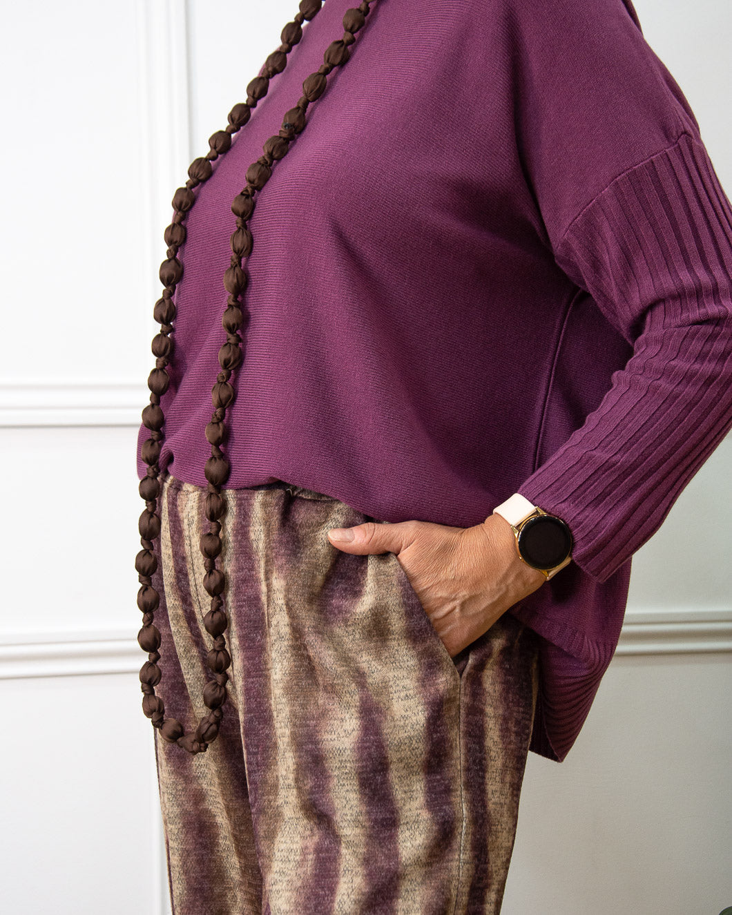 PANTALÓN ZEBRA GRANATE