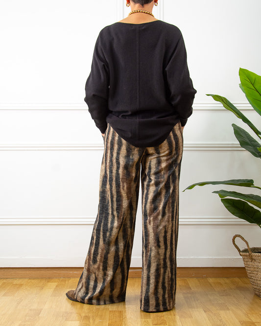 PANTALÓN ZEBRA NEGRO
