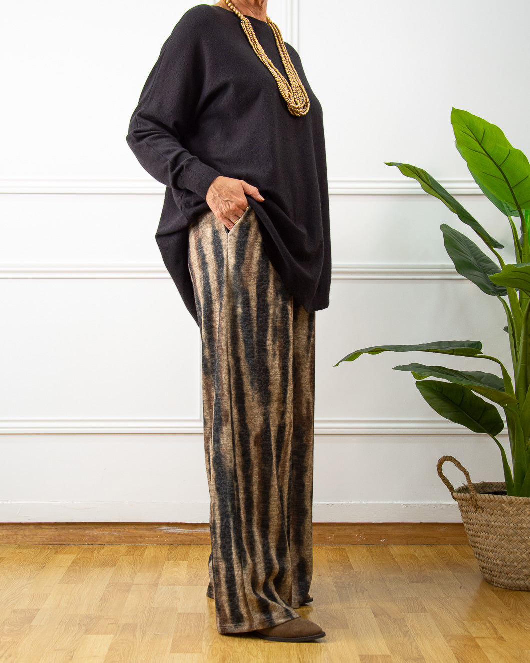 PANTALÓN ZEBRA NEGRO