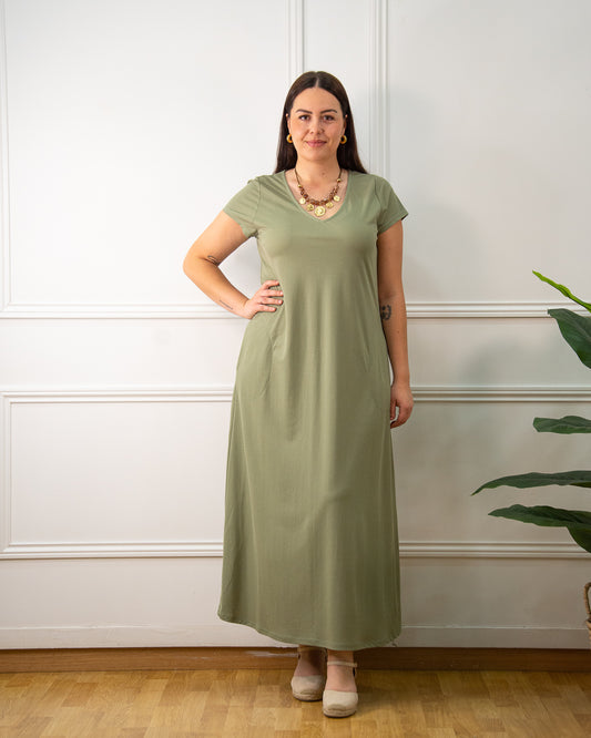 VESTIDO VENEZIA KAKI