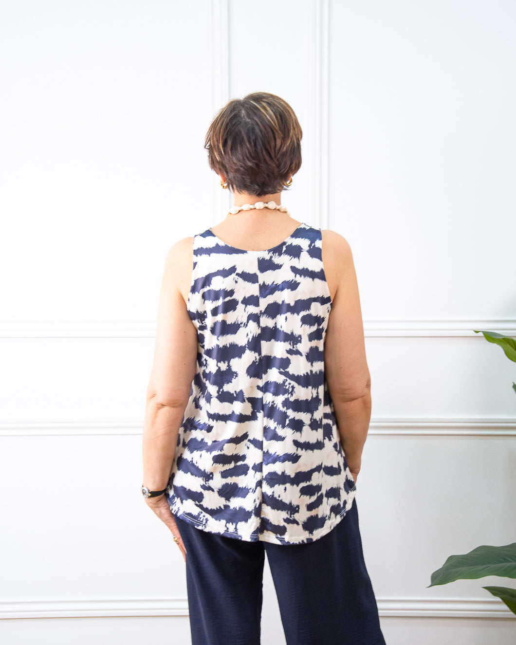BLUSA MANCHAS AZUL MARINO