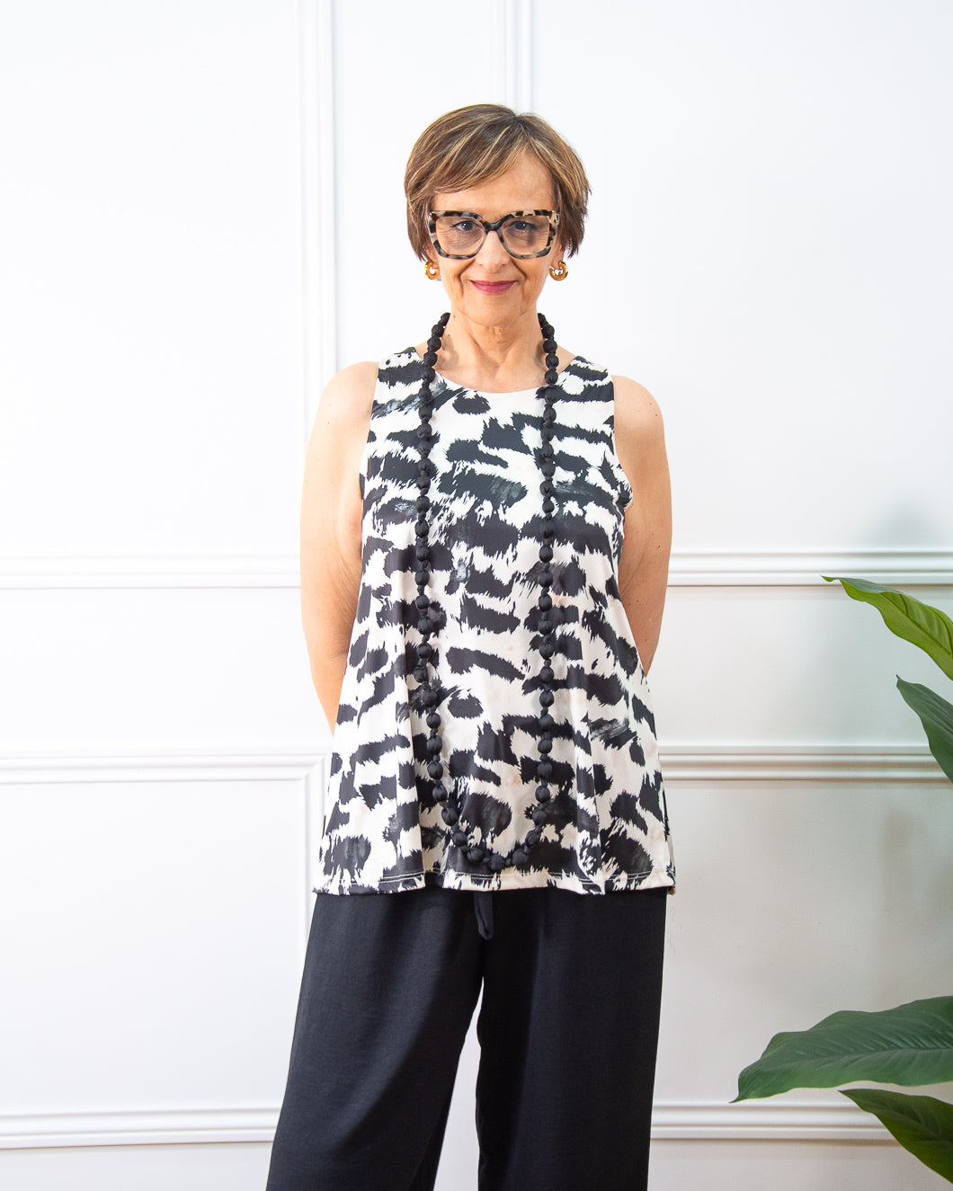BLUSA MANCHAS NEGRO
