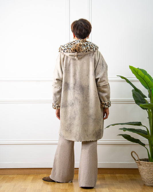 ABRIGO LEOPARDO BLANCO