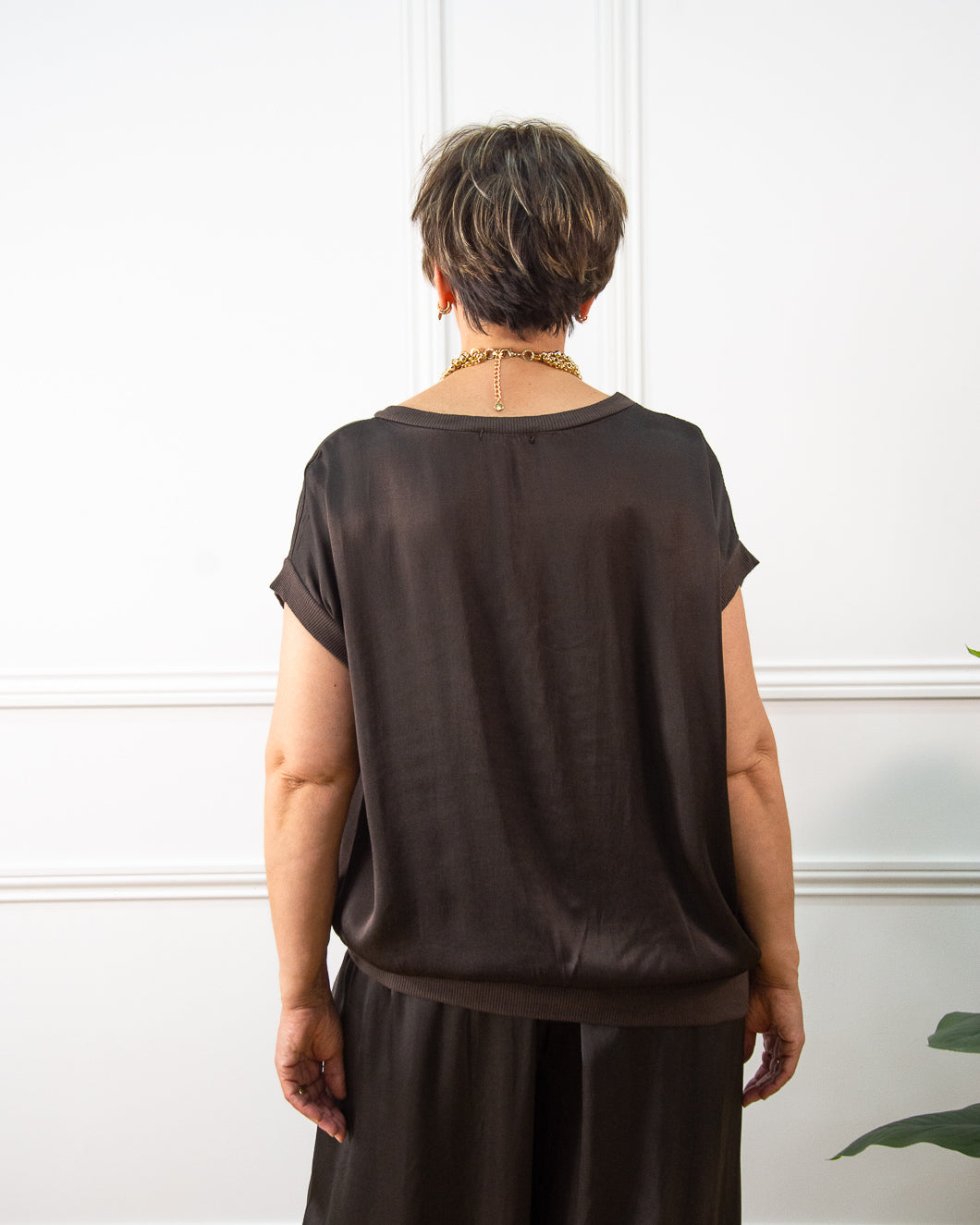 BLUSA RASO MARRÓN