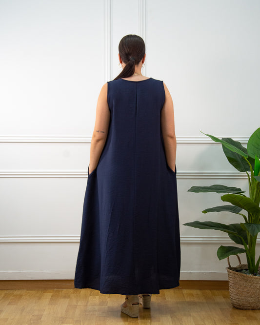 VESTIDO ZAIRA AZUL MARINO