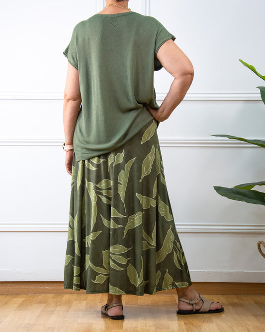 FALDA HOJAS VERDE