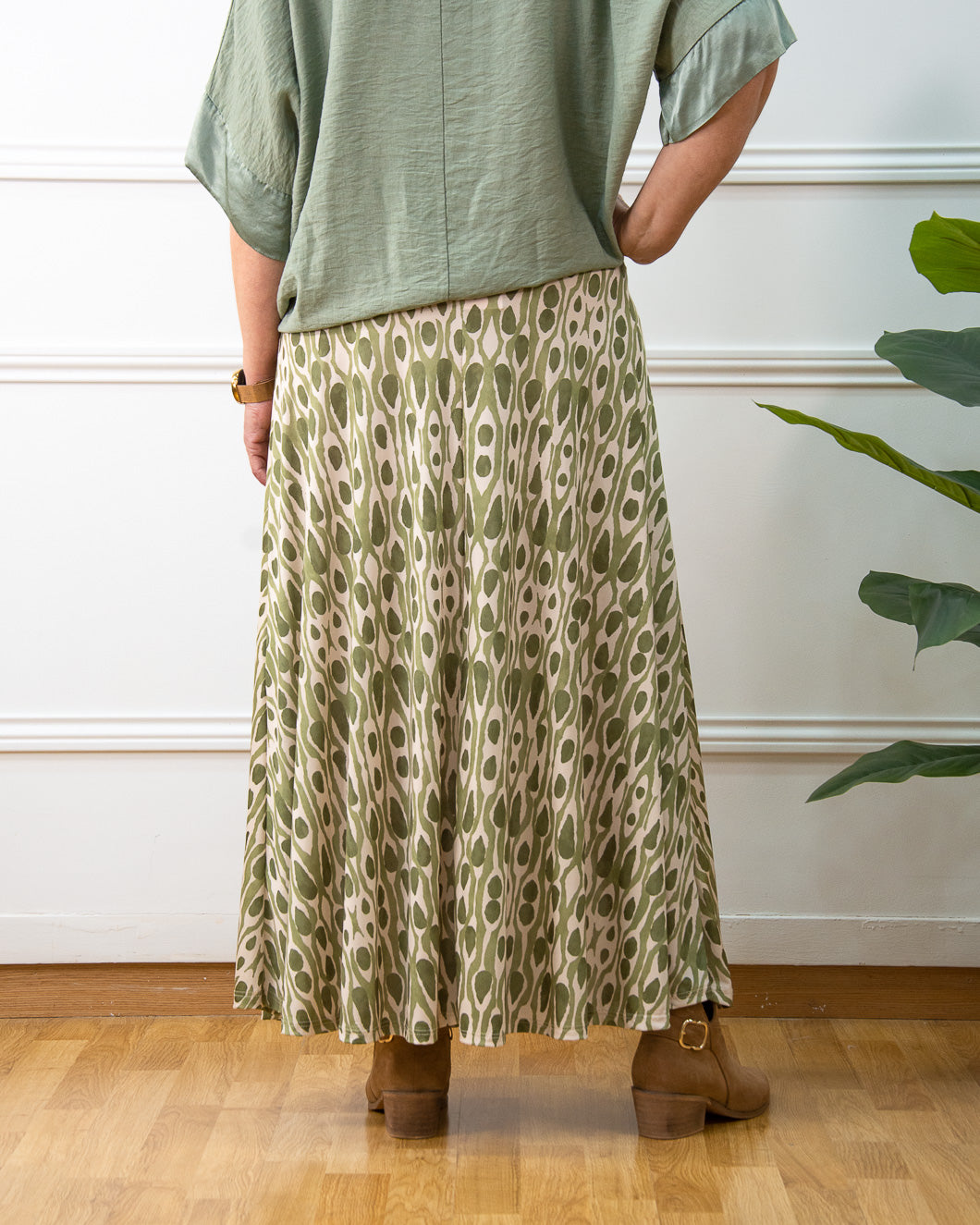 FALDA AMANDA VERDE KAKI