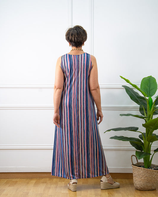 VESTIDO ALLEGRA AZUL MARINO