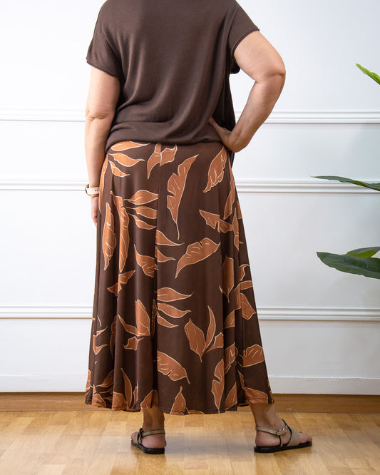 FALDA HOJAS MARRÓN