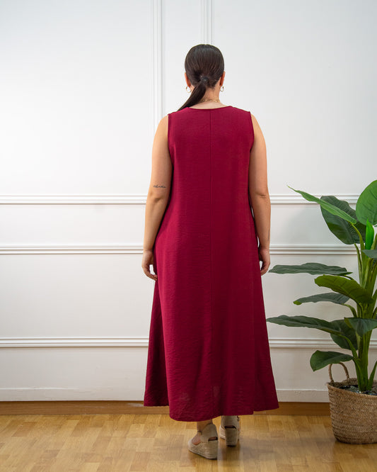 VESTIDO ZAIRA GRANATE