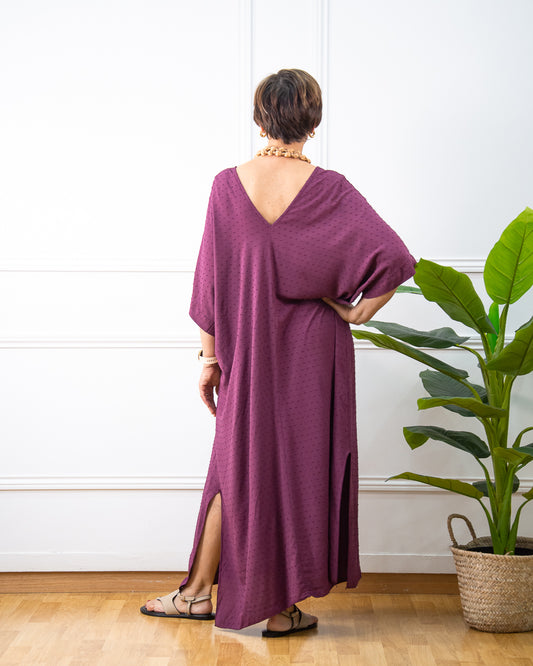 VESTIDO PLUMETTI CIRUELA