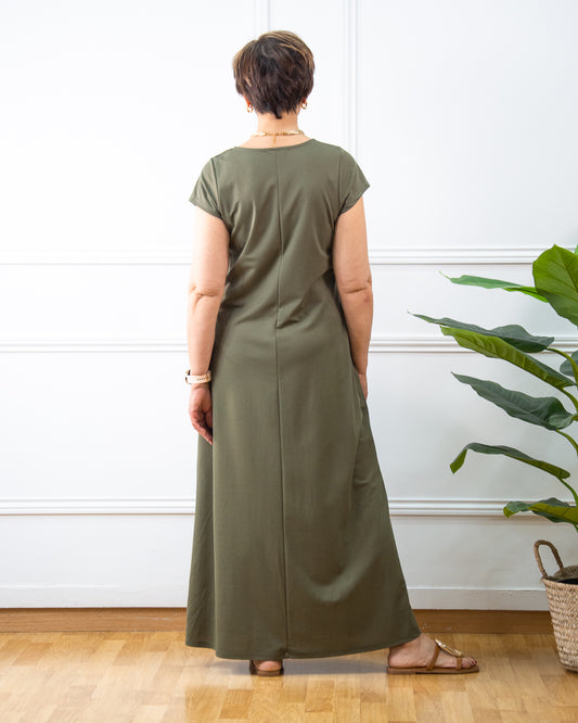 VESTIDO VENEZIA PICO KAKI