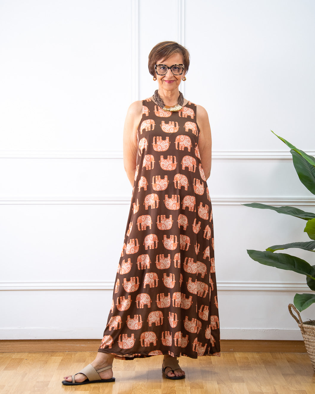 VESTIDO ELEFANTE MARRÓN