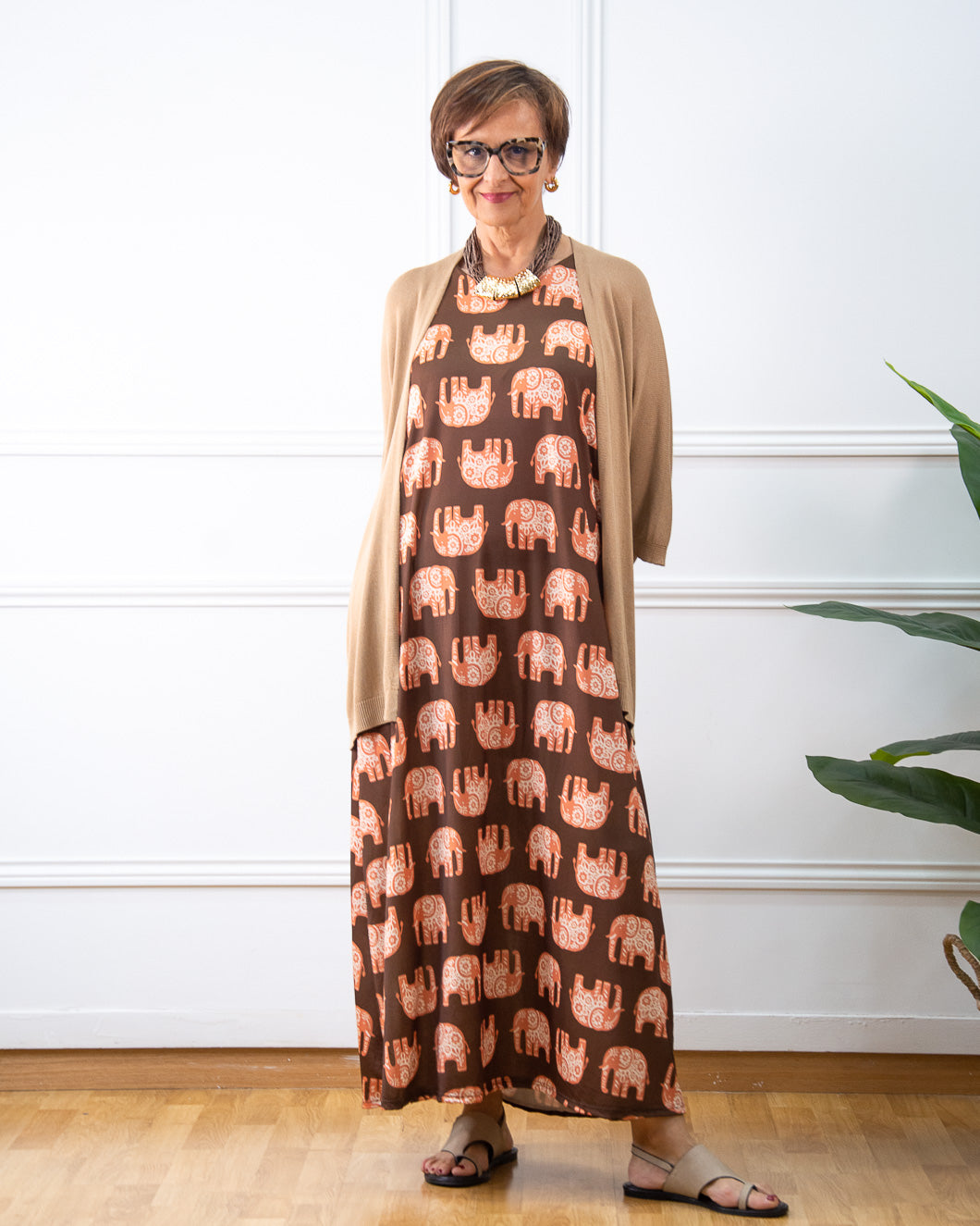 VESTIDO ELEFANTE MARRÓN