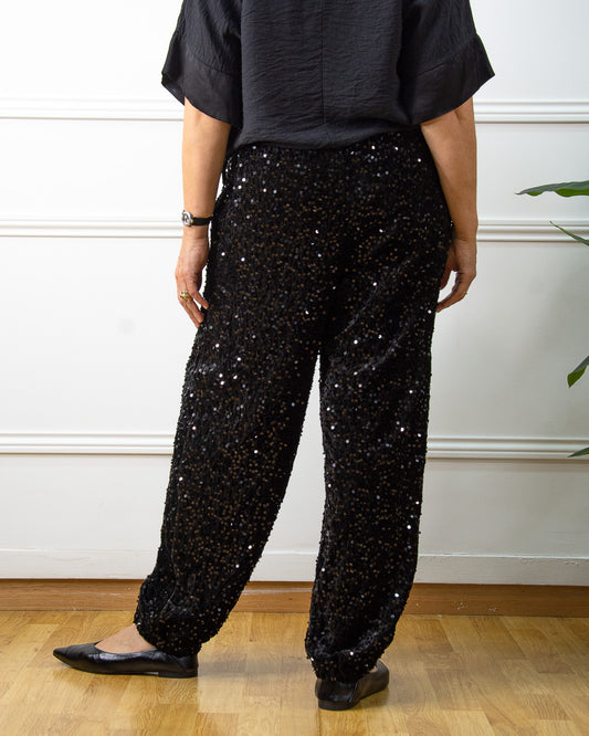 BOMBACHO LENTEJUELAS NEGRO