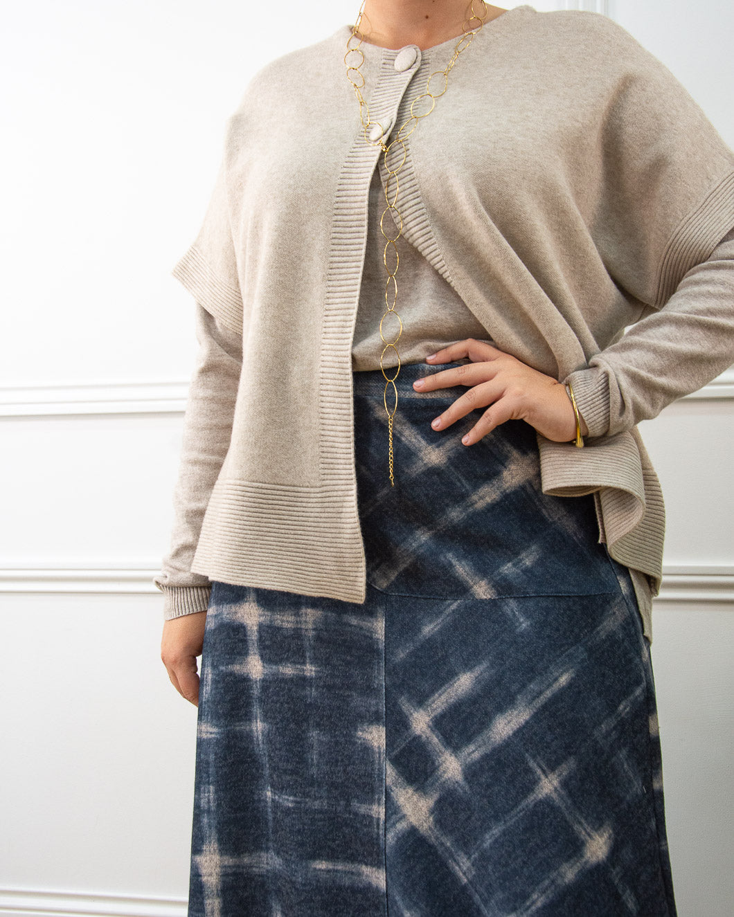 FALDA INDIGO AZUL