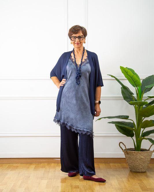 VESTIDO LENCERO AZUL VAQUERO