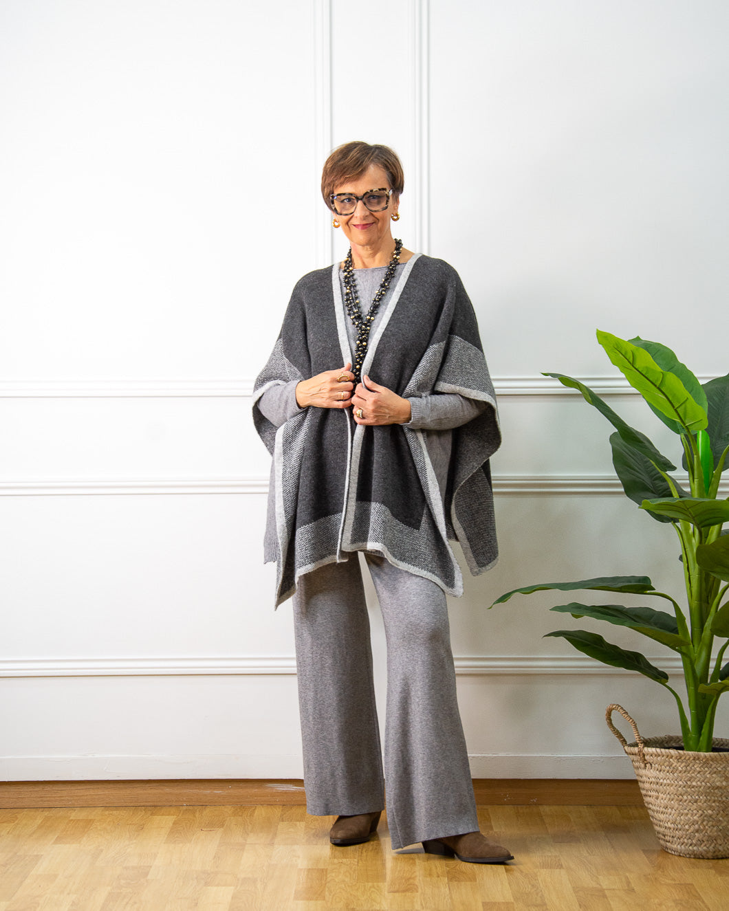 PONCHO NURIA GRIS