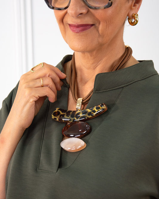 COLLAR KIOTO MARRÓN