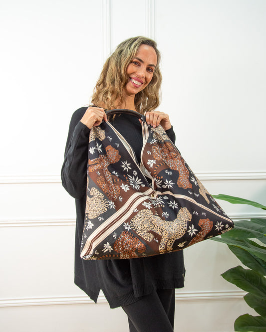 BOLSO TIGRE TRAPECIO MARRÓN