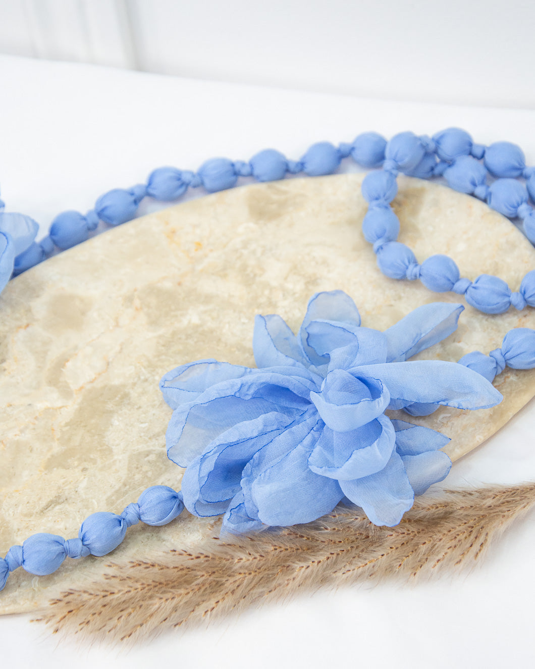 COLLAR SEDA FLOR LAVANDA