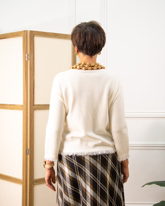 JERSEY MINIFLECOS BLANCO ROTO