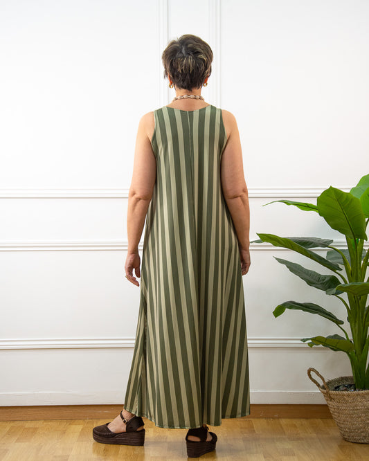 VESTIDO ARMONÍA VERDE KAKI